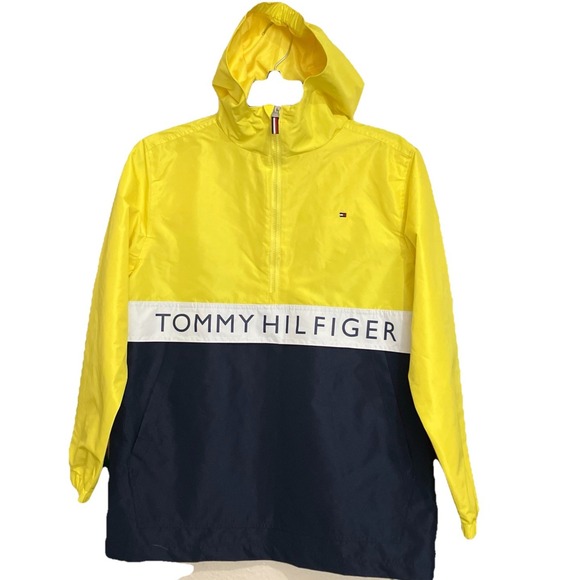 Tommy Hilfiger Other - NWT Tommy‎ Hilfiger Boys L (16/18) Hooded Windbreaker Blazing Yellow